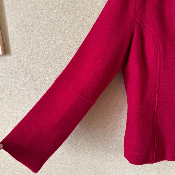 JG Hook Jacket Women's Button Up 100% Wool Red Size 12 - Picture 5 of 8